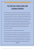 NU 545 Unit 7 Study Guide with Complete Solutions