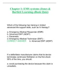Chapter 1: EMS systems (Jones & Bartlett Learning eBook Quiz)