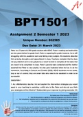 BPT1501 Assignment 2 Semester 1 2023 (862585)