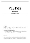 PLS1502 Assignment 2 Semester 1 2023