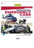 COMPLETE - Elaborated Test Bank for Prehospital Emergency Care 12Ed&period; by Joseph Mistovich&comma; Keith Karren & Howard A&period;Werman ALL Chapters included updated & Latest-2022