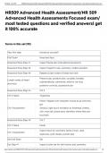NR509 Advanced Health Assessment&sol;NR 509 Advanced Health Assessments Focused exam&sol; most tested questions and verified answers&vert; get it 100&percnt; accurate