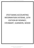 Test Bank For Accounting Information Systems&comma; 15th Edition by Romney&comma; Steinbart&comma; Summers&comma; Wood all chapters