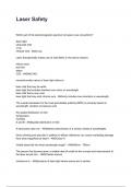 Laser Safety questions and answers rated A&plus; 2025&sol;2026