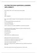 CCO PRACTICE EXAM QUESTIONS & ANSWERS 100&percnt; CORRECT&excl;&excl;