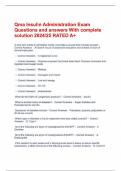 Qma Insulin Administration Exam Questions and answers With complete solution 2024&sol;25 RATED A&plus;