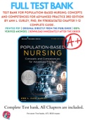 Test Bank For Population-Based Nursing&colon; Concepts and Competencies for Advanced Practice 3rd Edition By Ann L&period; Curley&comma; PhD&comma; RN 9780826136732 Chapter 1-12 Complete Guide &period;