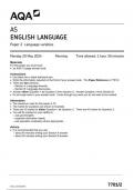 AQA AS ENGLISH LANGUAGE Paper 2 Language varieties 7701&sol;2 Question paper June 2024