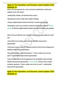 Agile E1 Test Questions and Answers Latest Update 2023 GRADED A&plus;