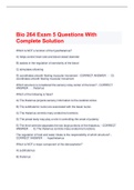 Bio 264 Exam 5 Questions With Complete Solution 