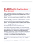 Bio 264 Final Review Questions And Answers 