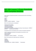 Bundle For BIO 264 Exams Questions With Complete Solution