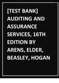 Auditing and Assurance Services&comma; 16th Edition Test Bank by Arens&comma; Elder&comma; Beasley&comma; Hogan