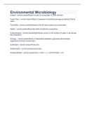 Environmental Microbiology 2023 with complete solution questions and answers