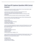 Med Surg ATI Capstone Questions With Correct Answers