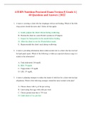 ATI RN Nutrition Proctored Exam Version 5&vert; Grade A &vert; 60 Questions and Answers &vert; 2022