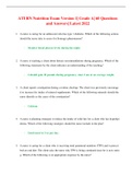 ATI RN Nutrition Exam Version 1&vert; Grade A&vert; 60 Questions and Answers&vert; Latest 2022
