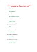 ATI Nutrition Proctored Quizzes &vert; Rated A Simplified Questions and Answers &vert; Latest 2023