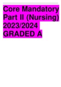 Core Mandatory Part II &lpar;Nursing&rpar; 2023&sol;2024 GRADED A