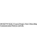 SPCH 277N: Week 1 CCC Template Part 1-Selecting a Communication Goal Case Study (ANSWERED) & SPCH 277N Week 2 Course Project: Part 2-Describing Communication Patterns (solved).