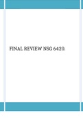 FINAL REVIEW NSG 6420 QUESTIONS AND ANSWERS. GRADED A