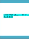 MGT 3900 Chapter 05 Test Bank KEY. ALREADY GRADED A