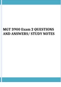 MGT 3900 Exam 2 QUESTIONS AND ANSWERS/ STUDY NOTES