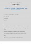 ENGR 103 Midterm Exam Questions With Correct Answers