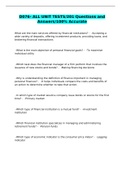 D076- ALL UNIT TESTS&sol;201 Questions and Answers&sol;100&percnt; Accurate