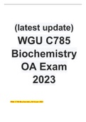 (latest update) WGU C785 Biochemistry OA Exam 2023