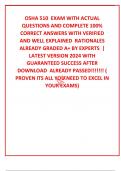 OSHA 510  EXAM WITH ACTUAL  QUESTIONS AND COMPLETE 100&percnt; CORRECT ANSWERS WITH VERIFIED AND WELL EXPLAINED  RATIONALES   ALREADY GRADED A&plus; BY EXPERTS  &vert; LATEST VERSION 2024 WITH GUARANTEED SUCCESS AFTER DOWNLOAD  ALREADY PASSED&excl;&excl;&excl;&excl;&excl;&excl;&excl; &lpar; PROVEN ITS ALL YOU N