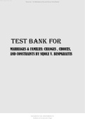 TEST BANK FOR MARRIAGES & FAMILIES CHANGES , CHOICES, AND CONSTRAINTS BY NIJOLE V. BENPKRAITIS