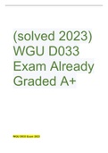 WGU D033 Exam Already Graded A+ (solved 2023) 