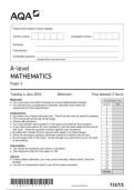 AQA A-level MATHEMATICS Paper 1 7357&sol;1 Question paper June 2024