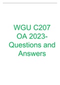 WGU C207 OA 2023- Questions and Answers