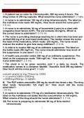 Dosage Calculation Practice Test &lpar;Answered&rpar; Graded A&plus;