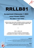 RRLLB81 Assignment 2 (RESEARCH REPORT) Semester 1 2023 (558676)