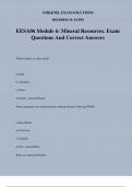 EESA06 Module 6&colon; Mineral Resources&period; Exam Questions And Correct Answers