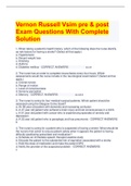 Vernon Russell Vsim pre & post Exam Questions With Complete Solution 