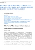 STUDY GUIDE FOR GERMAN LANGUAGE PHRACES, GRAMMER AND SHORT STORIES 2023 PDF GUARANTEED SUCCESS