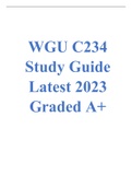WGU C234 Study Guide Latest 2023 Graded A+.