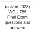 &lpar;solved 2023&rpar; WGU 785 Final Exam questions and answers