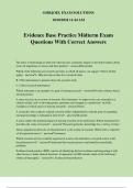 Evidence Base Practice Midterm Exam Questions With Correct Answers