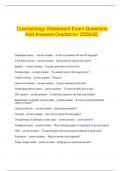     Cosmetology Stateboard Exam Questions And Answers Graded A&plus; 2024&sol;25&period;