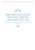 Walden University NRNP 6665 Final Exam 100 Questions with Expert Verified Correct Answers