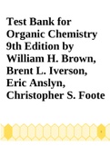 Test Bank for Organic Chemistry 9th Edition by William H&period; Brown&comma; Brent L&period; Iverson&comma; Eric Anslyn&comma; Christopher S&period; Foote &vert; 2023 &vert;