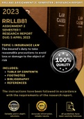 RRLLB81  Assignment 2 (Research Report) Due 5th April 2023 Semester 1 Solutions 