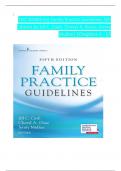 Family Practice Guidelines&comma; 5th Edition TEST BANK by Jill C&period; Cash&semi; Cheryl A&period; Glass&comma; Verified Chapters 1 - 23&comma; Complete Newest Version