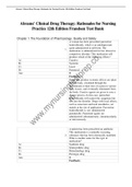 Abrams' Clinical Drug Therapy&colon; Rationales for Nursing Practice 12th Edition Frandsen Test Bank