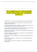  PSI COSMETOLOGY STATE BOARD EXAM QUESTIONS AND ANSWERS RATED A&plus;&period;